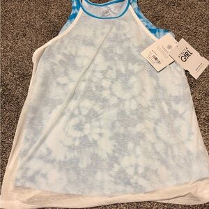 Athleta Girl Light Blue Tie-Dye Athletic Tank (XL/14) NWT